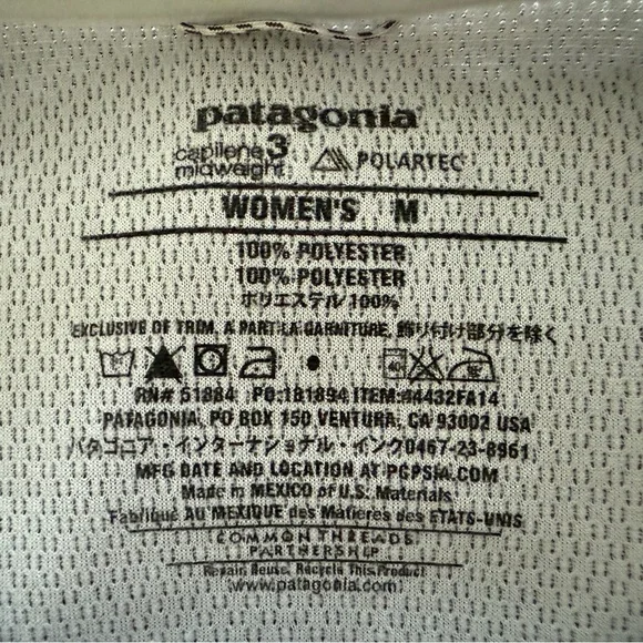 PATAGONIA Capilene 3 Midweight Grey Long Sleeve Activewear Top Women Medium - Picture 5 of 5